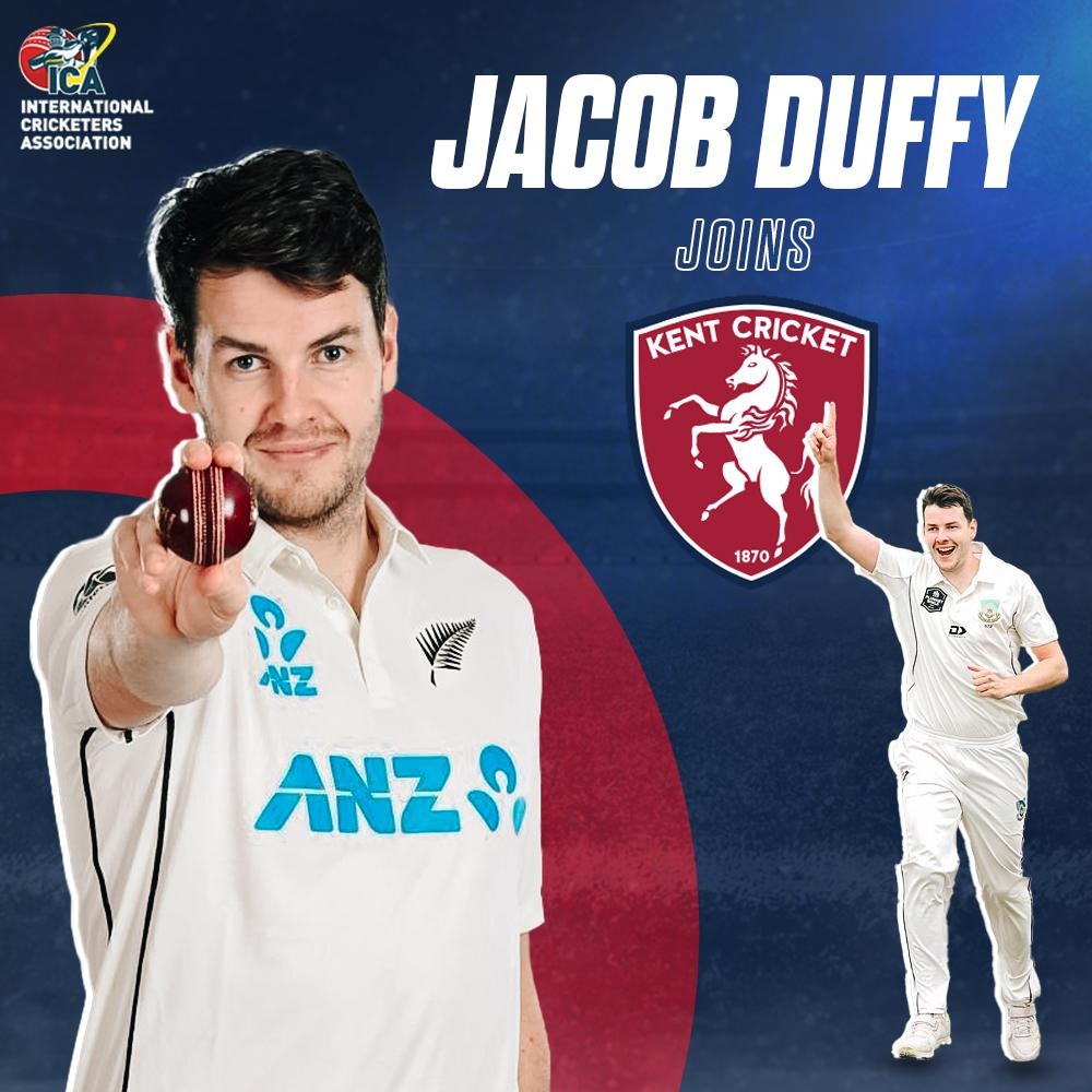 ICAssociation's tweet photo. With 210 First Class wickets, Jacob Duffy is joining Kent Cricket for County Championship 2022 🔥

A successful deal 🚨 closed out by ICA First for Jacob Duffy with ICA 👏 

#TeamICA #EnglandCricket #countychampionship https://t.co/6S9SaJcDav