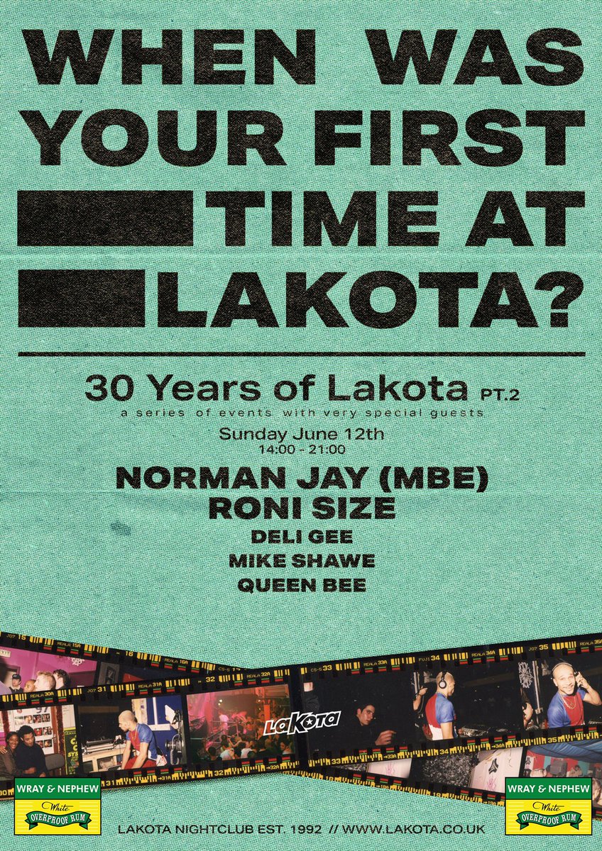 30 years ago today, Lakota opened its doors for the first time 

We have welcomed some legendary guests over the last 30 years. One of the most iconic names in the industry and a regular at Lakota since the 90's, <a href="/MRGOLDIE/">GOLDIE</a> returns for our Birthday celebrations 🎉