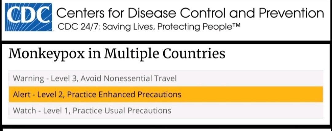 kmathan's tweet image. So, @CDCgov upgraded Monkeypox to #AlertLevel2
