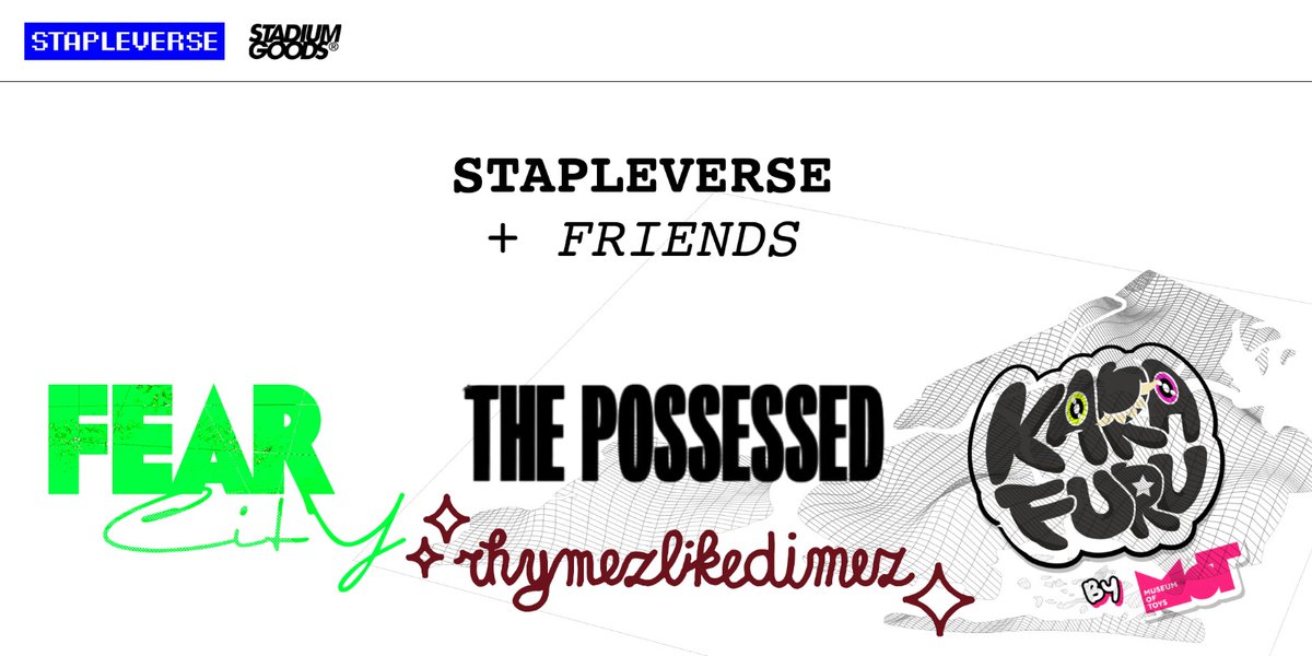 NFT NYC roll call, who’s coming? 🙋🏻‍♂️🙋🏻

We'll be at <a href="/stadiumgoods/">Stadium Goods</a> with <a href="/stapleverse/">STAPLEVERSE</a> <a href="/jeffstaple/">jeffstaple</a>, and friends! 

Save the date, tag friends you want to come with, and let's have fun!

🗓️ Wed, June 22, 2022
🔗 eventbrite.com/e/stapleverse-…