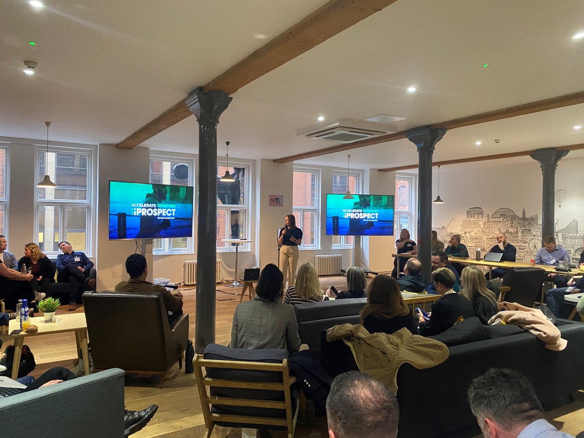 dentsuUK's tweet photo. James Bailey, CEO at @iprospectuk &amp; the Manchester team, hosted a fantastic event with local media partners as they shared their plans for 2022 as we ‘#AccelerateTogether’ &amp; collaborate to create great work for our clients this year and beyond.

#RadicalCollaboration https://t.co/Aoom0bY94A