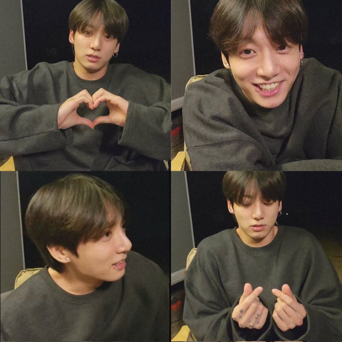 CloutNewsMedia's tweet photo. Jeon Jungkook is absolutely adorable in snaps from a recent live session with fans 💛✨

#jeonjungkook #jungkook #jk #bts https://t.co/iJf5oDpFvW
