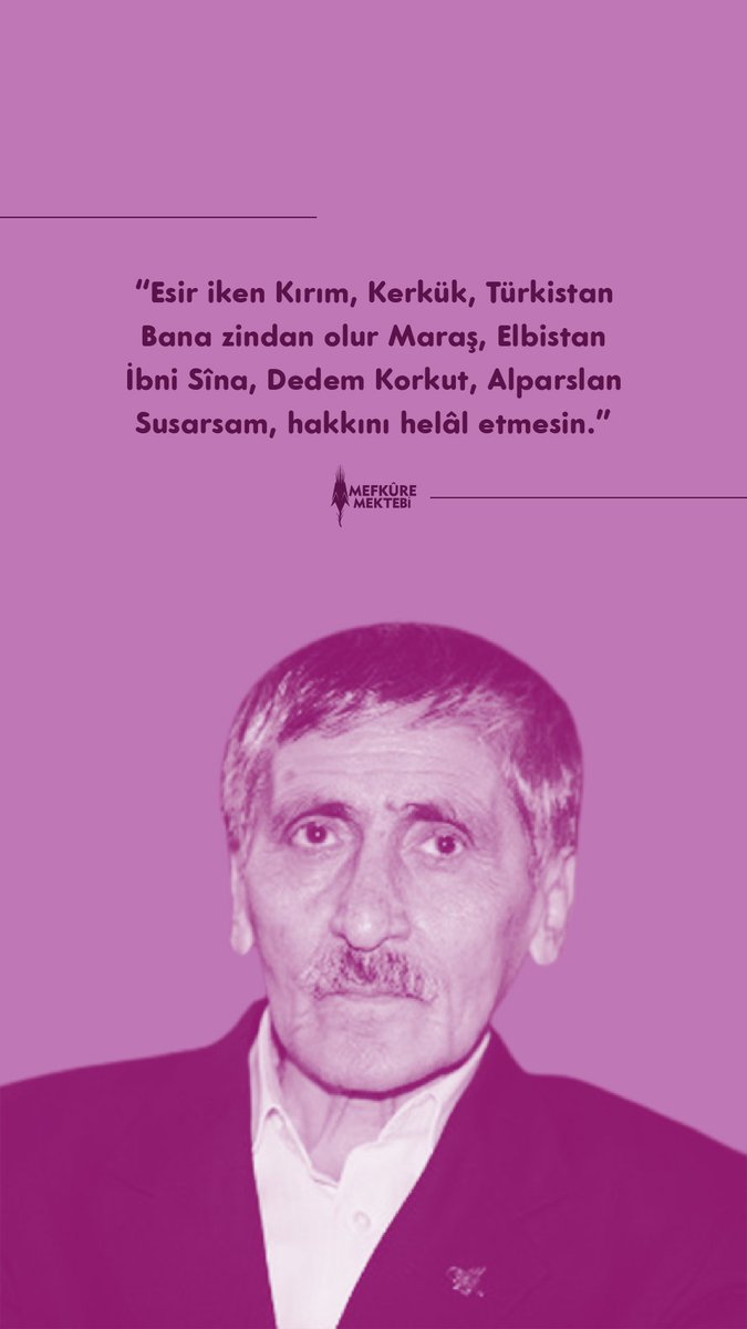 Kaleminden çıkardığı kelimeleri gönlümüze işleyen, şiirleriyle dâvâsını milletine anlatan kıymetli şâirimiz Abdurrahim Karakoç'u vefâtının 10. yılında rahmet ve özlemle anıyoruz.

#gençlikmefkuremektebinde #mefkure
#AbdurrahimKarakoç
#Türkmilliyetçiliği #Türkgençliği #Türkdünyası