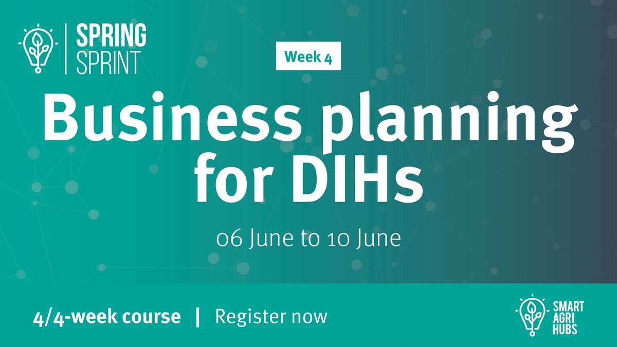 📢#SpringSprint week 4!
 
🎯Turn your #ambitions into a solid #businessplan! This week's supporting team: Livia Marcantonio (<a href="/EBN/">EBN</a>) Kristina Karanikolova (<a href="/TNO_Research/">TNO Research</a>) &amp; Lars Horsholt Jensen (<a href="/foodbiodk/">Food & Bio Cluster Denmark</a>)
 
🚨And don't forget to register for the Graduation Event. Link below⬇️