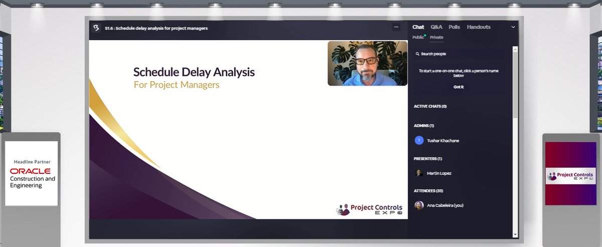 🟢 What's happening now?
Currently, we have Val Jonas &amp; Trevor Jay, from <a href="/RiskDecisions/">Risk Decisions</a>  presenting "The Value of connecting risk across projects" &amp; Martin Lopez from <a href="/JacobsConnects/">Jacobs</a> presenting  "Schedule delay analysis for project managers"

Log in to:
lnkd.in/grxUS78
