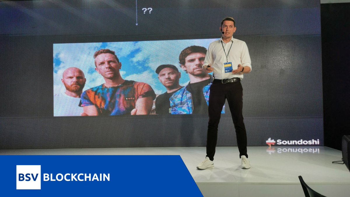 BSVBlockchain's tweet photo. Last but not least, we have @mikesoundoshi, the CEO of @soundoshi on the #BSV4G stage introducing #Soundoshi as the worldβs first #Metaverse infrastructure for the #MusicIndustry. https://t.co/p4hZxQpIg6