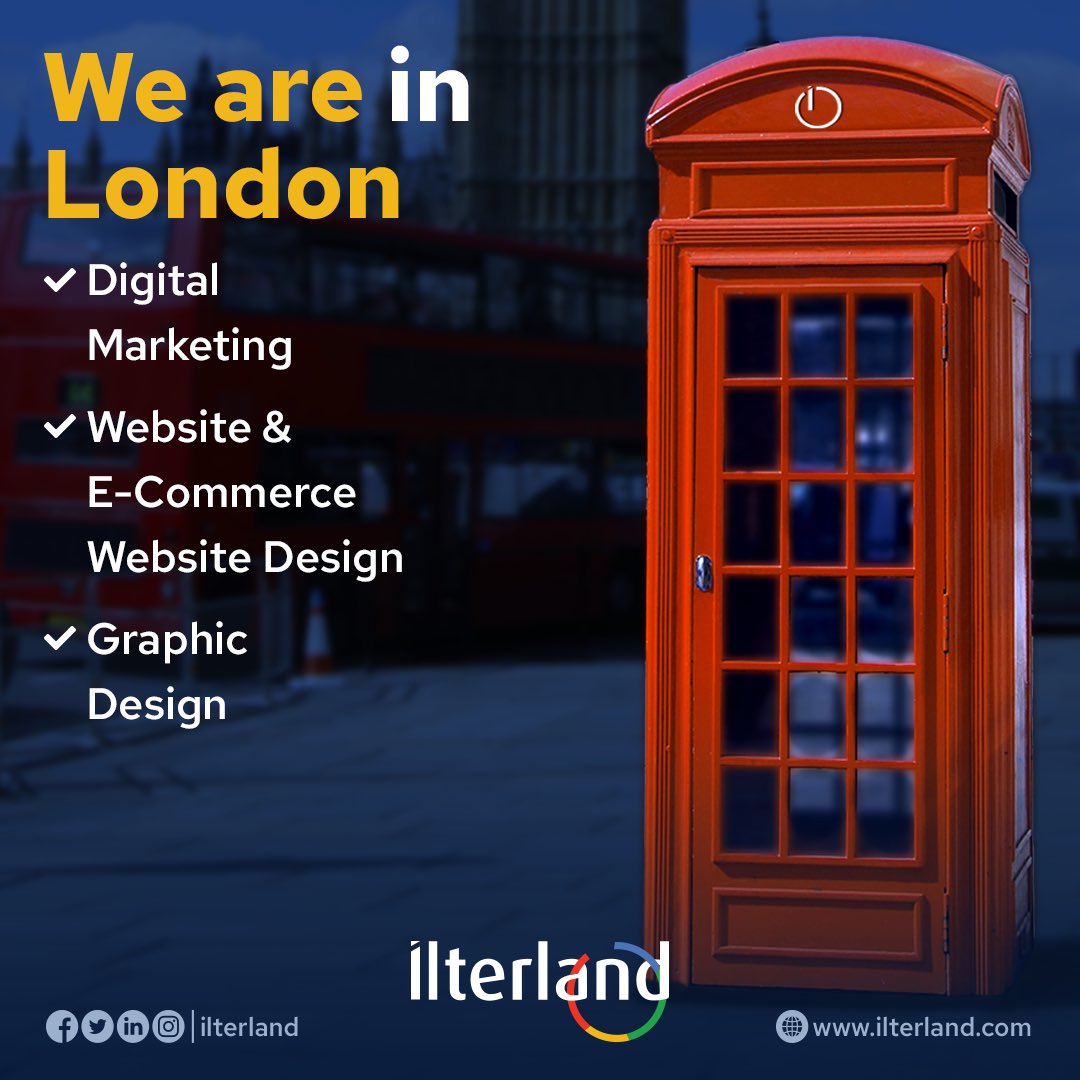 ilterland's tweet photo. We are in London.
✔️Digital Marketing Management
✔️Web Design
✔️eCommerce Website Design
✔️Graphic Design https://t.co/0Y0o1DTeB4