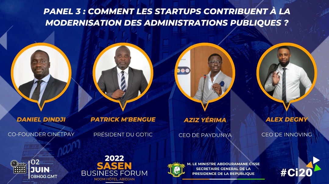 Le #SASENBusinessForum2022, premier Business Forum organisé par <a href="/Le_CI20/">Le #Ci20</a>🇨🇮 a fermé ses portes. Il a été riche en perspectives &amp; business pour faire des Start-ups francophones des leviers de transformation des économies (numérique) Africaines. #Ci20 #SASEN2022 #Startup4Gouv