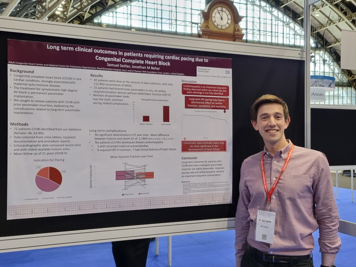 sdseitler's tweet photo. Important to colour coordinate your poster and outfit when presenting research  #BCS100 #BCS2022 #cardiology https://t.co/ZgyNSd8hQ9