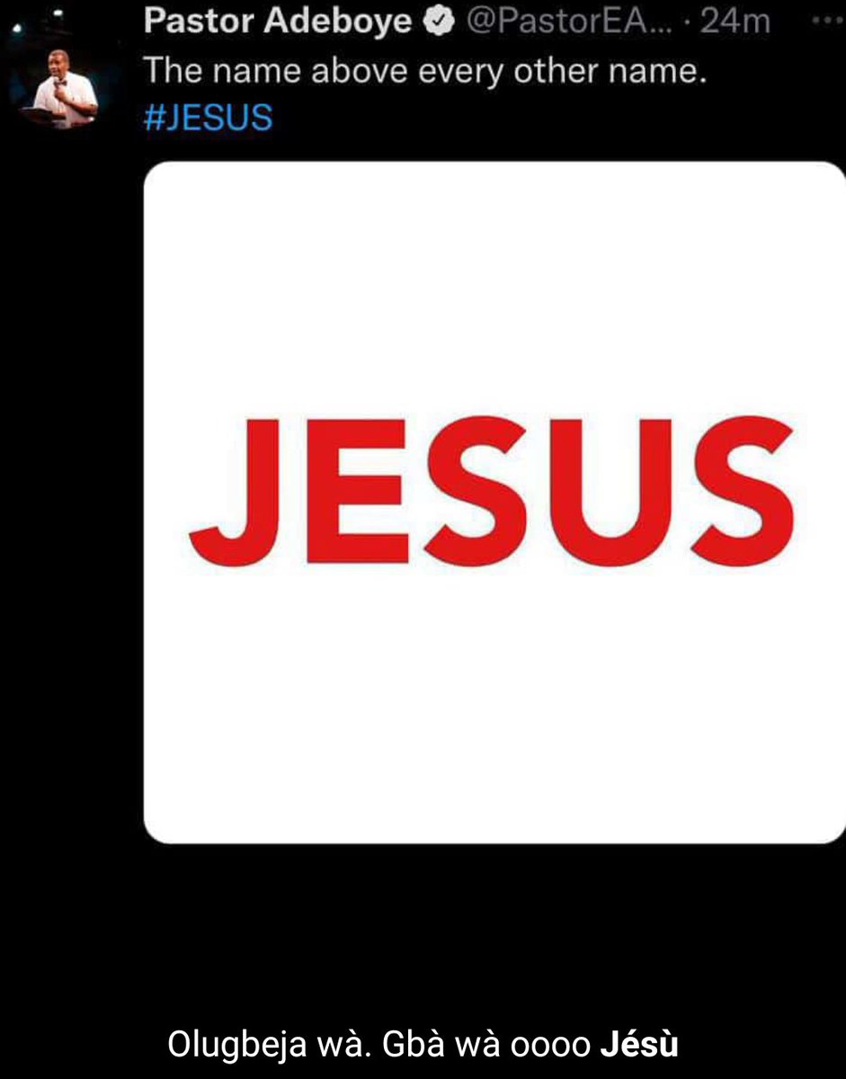 OluworldOCL's tweet photo. Jesus !!! https://t.co/bRcqC9YE1v