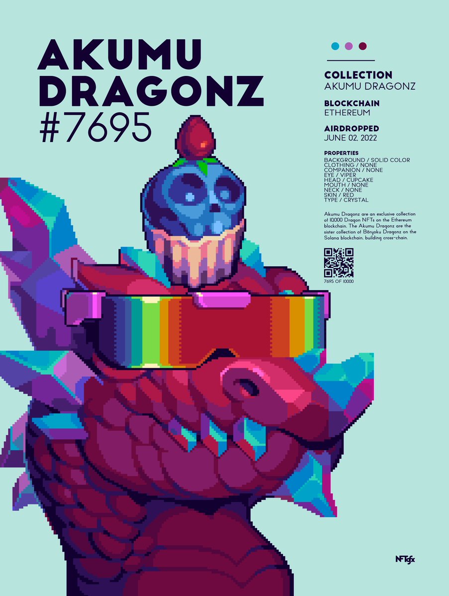 zerothoo's tweet image. Yesterday i had the honnor to received the first @AkumuDragonz art poster from my lovely friend @nftgfx. 
The art is already sick, but the finish work is beyond that!