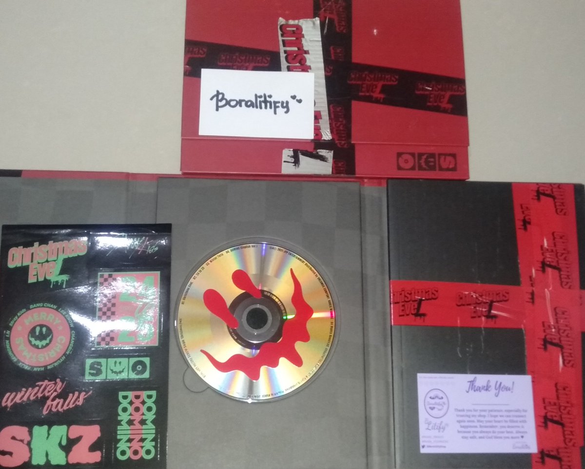 BoralitifyShop's tweet photo. #BLitify_ONHAND ||  WTS/LFB PH

[STRAY KIDS]
ONHAND CHRISTMAS EVEL UNSEALED
~ ₱90 ~

✔️ 2 slots
✔️ ob, pb, cd, sticker

❧ Ready to ship
❧ DOP: 1 week
❧ MOP: COD | Gcash

💜reply mine or dm https://t.co/PosvoU8sH4
