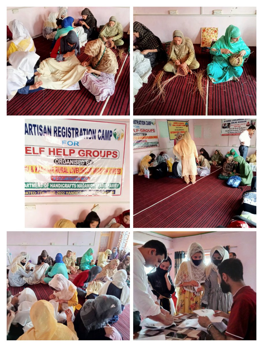bpmnagam's tweet photo. Artisan Registration camp fr SHGs ws organised by JKRLM UMEED with Deptt of Handicrafts where women Artisans frm Nagam and Ch.Sharif blocks participated.       An initiative towards revival and empowerment of women Artisans
@MDJKSRLM @shahbazmirza9 @dpmumeedbudgam @syedabbasbpm https://t.co/oaRiQpQPO6