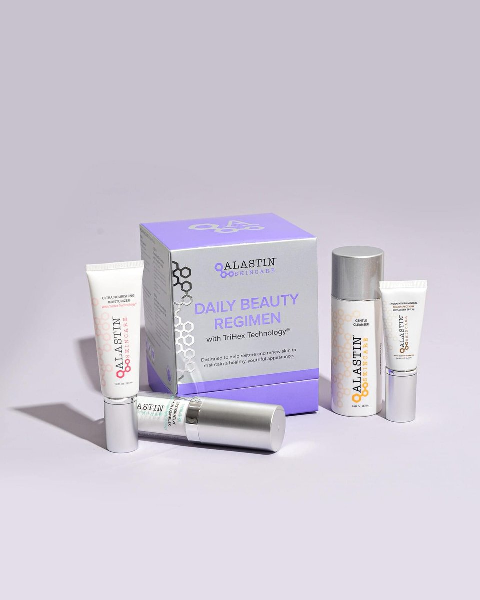ParksDermatolog's tweet photo. Have travel plans, but don’t want to sacrifice your skincare? ✈️ 🛥 🏖 Alastin’s Daily Beauty Regimen Kit is perfect! It contains four travel-size of our most loved products. 💜#alastin #alastinskincare #peptide #peptides #peptideskincare #tintedsunscreen #spf #trihextechnology https://t.co/g9S5eQk0C8