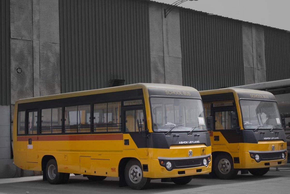 JcblLimited's tweet photo. Narrating a story of trust and reliability.
Built with strict adherence to the government rules, a glimpse of school buses designed on Ashok Leyland’s chassis a few months back.
#JCBL #HappyBus #MovingTheNation #SchoolBuses #JCBLBuses #JCBLMobilitySolutions #JCBLSchoolBuses https://t.co/eSssAOlWRT