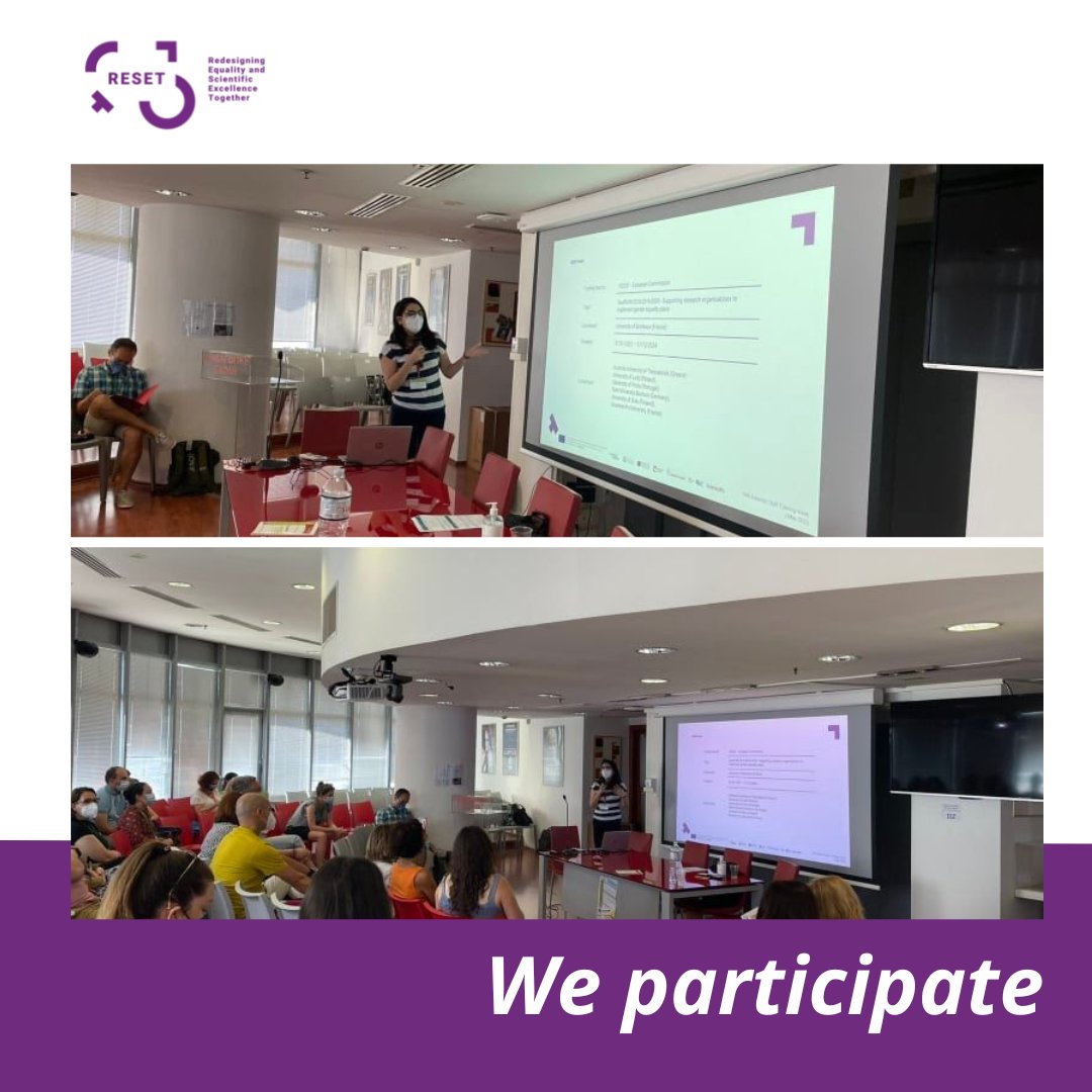 Reset_EUproject's tweet photo. #wereset
RESET partner, Aristotle University of Thessaloniki, presented the process of Gender Equality Plan development followed within RESET project in the 10th Erasmus staff training week in Thessaloniki.
#redesignequality #wereset #resetequality #H2020 https://t.co/qalV6W1r7i