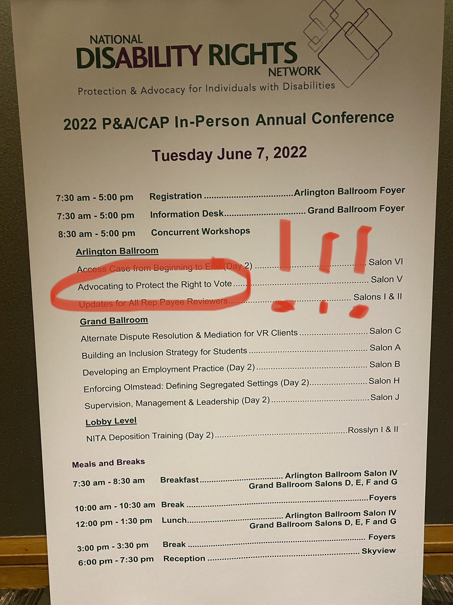 IDD_Advocate's tweet photo. I am JUICED for the session today. Voting is a fundamental right, my friends. 

#NDRN2022 https://t.co/U5rADy6fAd