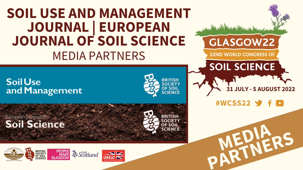 📣 Announcing our new #media #partners 📣 @SUMJ and @ejsoilscience join the exciting collection of #sponsors and #exhibitors at #WCSS22 as our newest media partners! For more information visit our website: 22wcss.org/about-us/exhib…