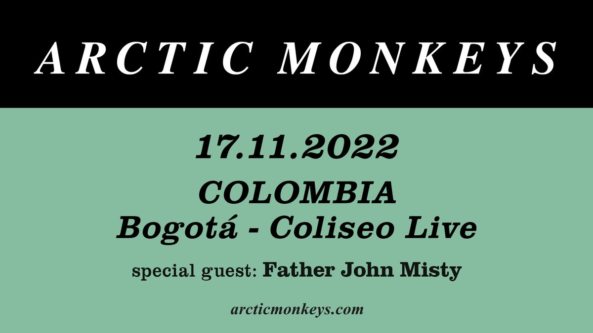 We are playing Coliseo Live Bogotá, Colombia this November with support from <a href="/fatherjohnmisty/">Father John Misty</a>. Tickets go on sale Thursday 16th June at 9am Local time. taquillalive.com/performance-de…