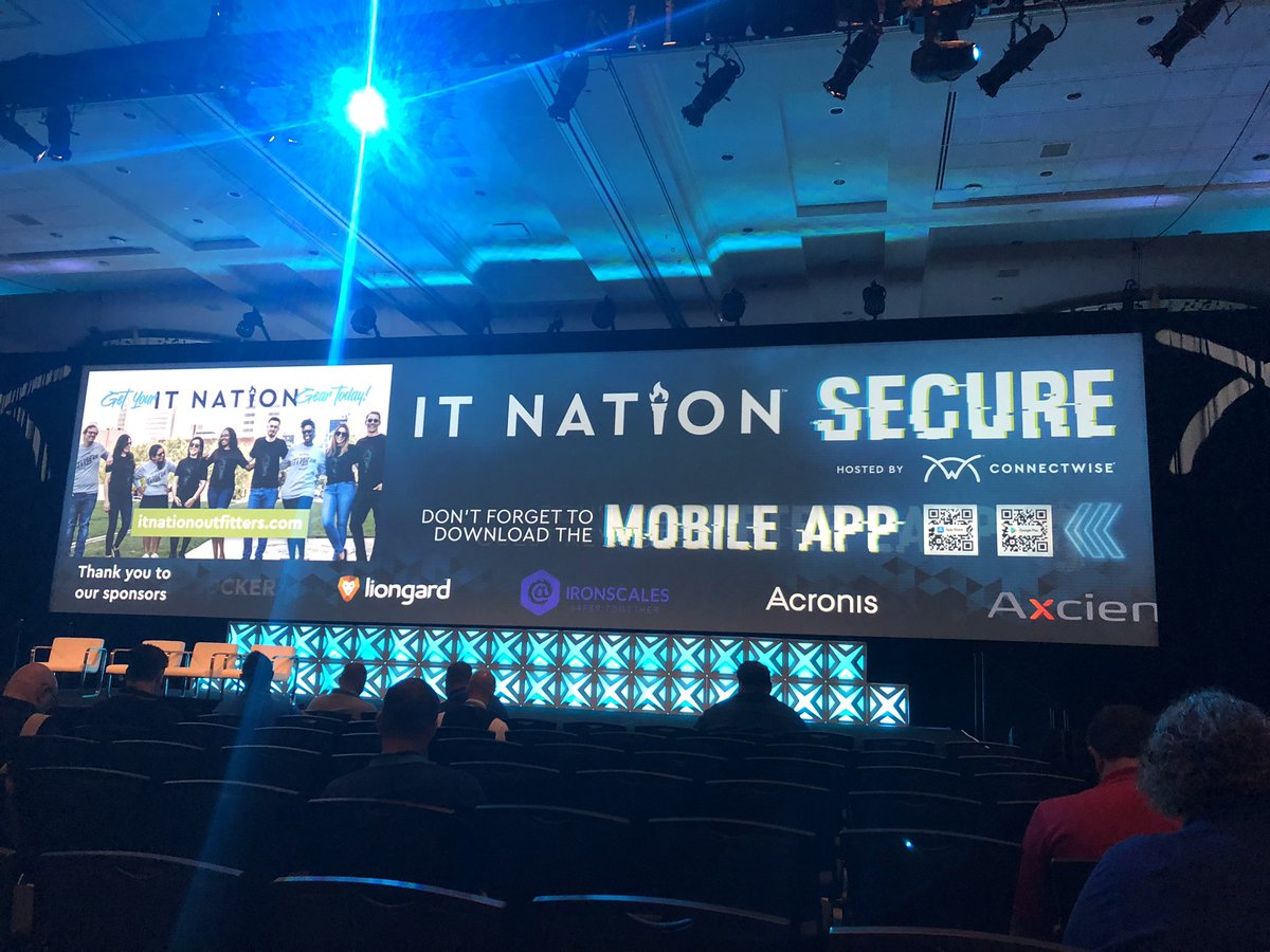 Tweber88's tweet photo. Keynote time! #ITNSecure22 @TheITNation https://t.co/WaHxILMYWy