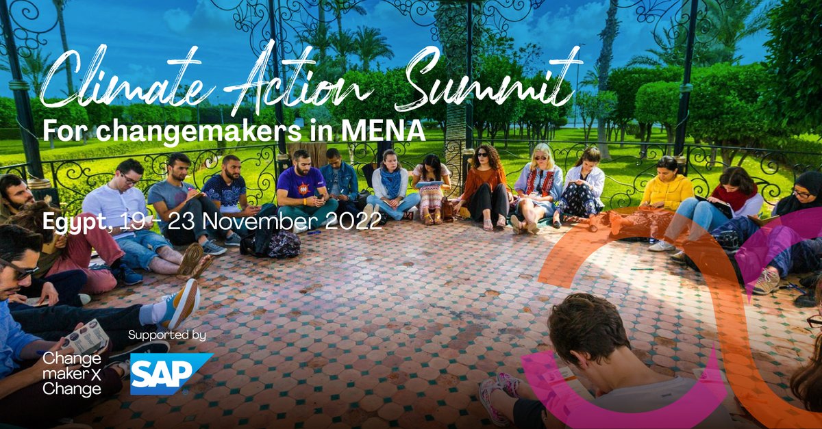 📢 Calling YOUNG CLIMATE ACTIVISTS &amp; CHANGEMAKERS in MENA

🌍 Join the CLIMATE ACTION SUMMIT in Egypt after #COP27, 19 – 23 November 2022, and later our global community of changemakers.

👉 changemakerxchange.org/apply