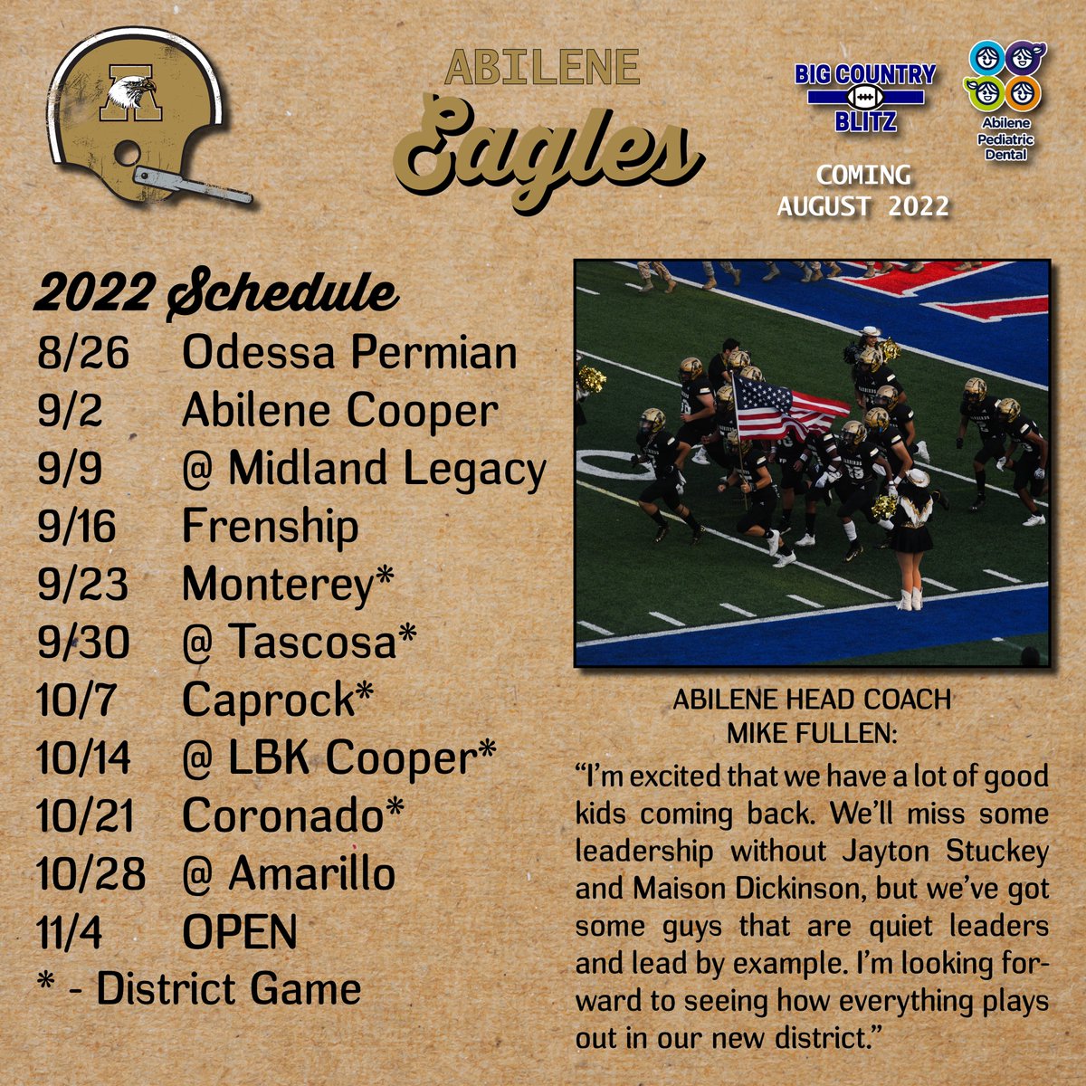codycoil's tweet photo. The Warbirds head to Class 5A Division I this season looking to build off back-to-back playoff years as a 6A team. #txhsfb 

https://t.co/qyTr5ph5aA https://t.co/UUykGcwdjU