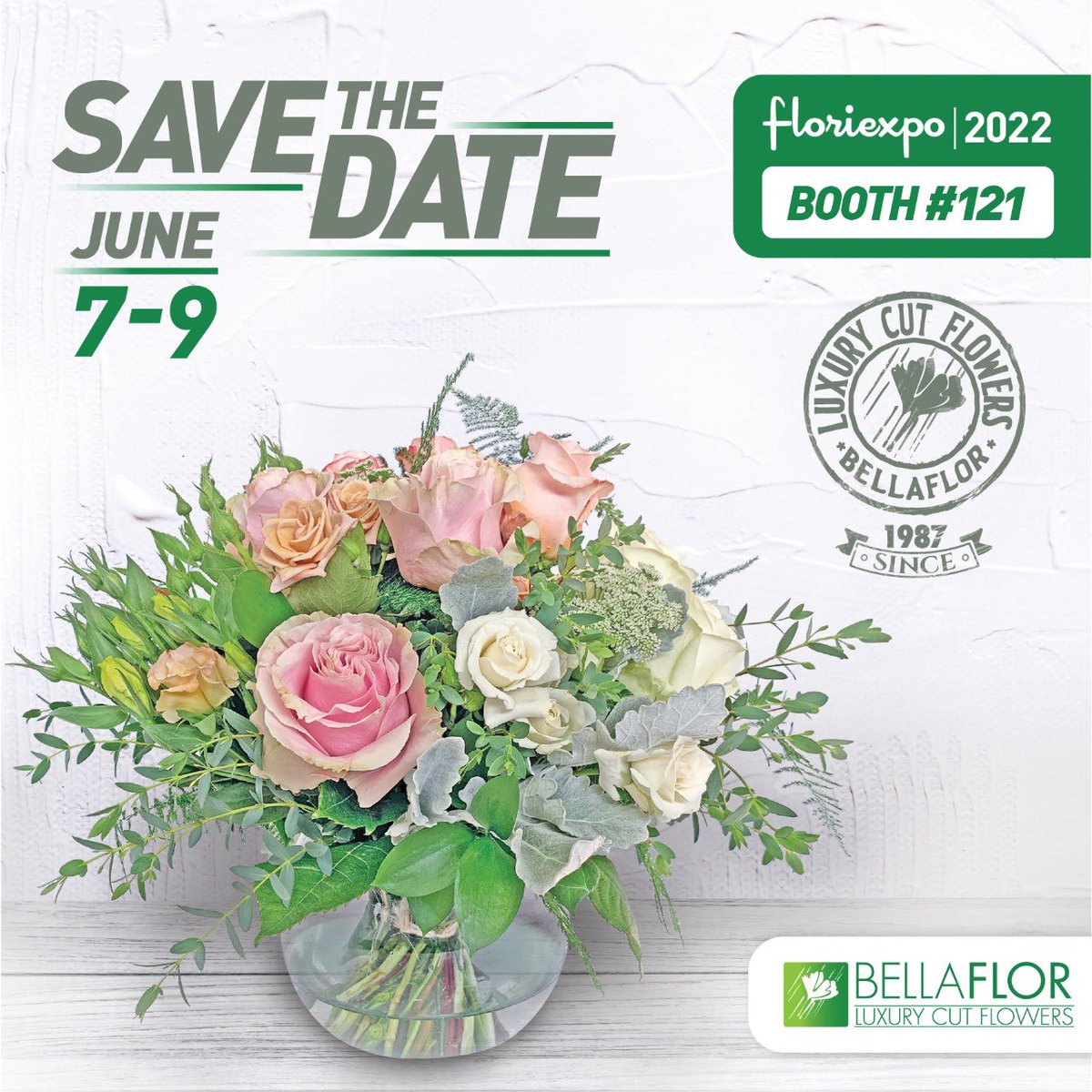 BellaflorGroup's tweet photo. We can´t wait to see you at Floriexpo!

Visit our booth #121 and check out all the amazing products that we have created for you..

#miamifair #floriexpo #summerflowers #miami #bouquets #ecuadoreanflowers #roses #sprayroses https://t.co/qAfSGqwxoG