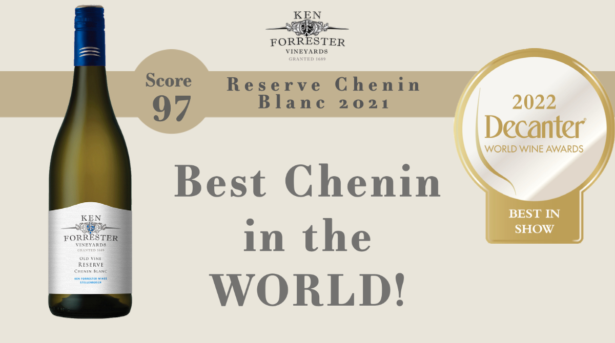 Next time someone asks us, "...what's your best wine?"..we may just reach for a cold one of these... The Old Vine Reserve Chenin Blanc 2021. Awarded "Best in Show" at the Decanter World Wine Awards 2022.