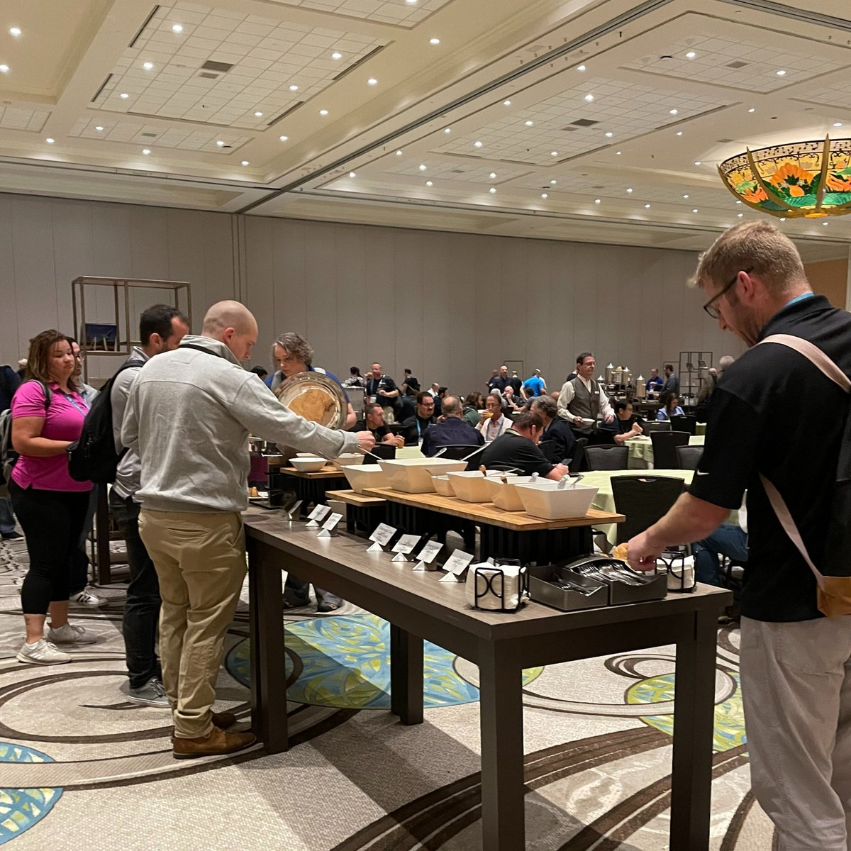TheITNation's tweet photo. A good day starts with breakfast!
Smiling faces getting fueled up for a big day at #ITNSecure22 https://t.co/kmaRbxUFP4