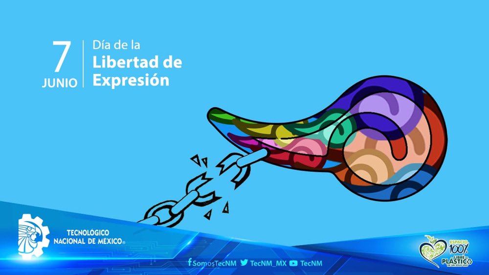 TecNM_MX's tweet photo. Día de la Libertad de Expresión en México.

#ComunidadTecNM recordemos que no es una celebración menor ya que es un derecho humano básico, constitucional, fundamental: inherente y necesario a la naturaleza humana. https://t.co/masG6jc9Y1