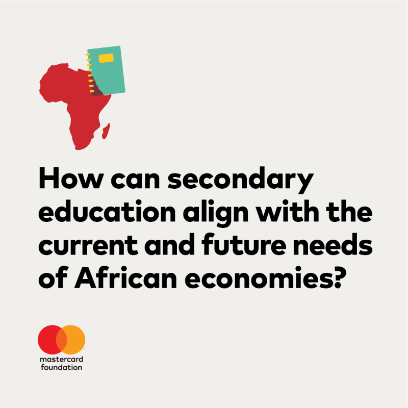 MastercardFdn's tweet photo. African economies are rapidly changing; which means that secondary education needs to similarly change in order to keep up and set young people up for success in the workforce. Read how this can be achieved.