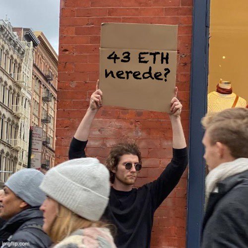 ResPecttd's tweet photo. @berkcanguven Peki 43 eth nerede ? @BlackPill19 @PillNft @efeuygac @kaansezyum @bartu_k https://t.co/EV5VJnLVVq