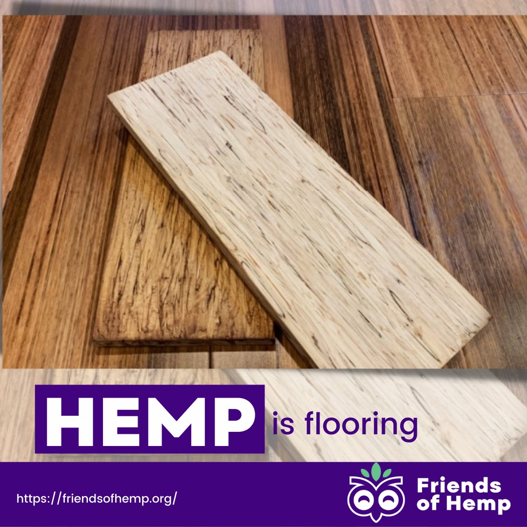 FriendsOfHemp's tweet photo. #Hemp #wood #flooring is made from raw hemp #stalks that are compressed into blocks in a very similar method to Cold Pressed #Bamboo.
Donate Today! https://t.co/scgkZlzPft
#foh #friendsofhemp #hempeducation #hempfact https://t.co/vONwJEhAsr