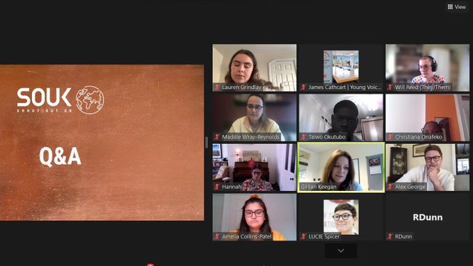 MaddieGGUK's tweet photo. Fantastic round table yesterday with the other amazing #YPDG members making sure young voices are heard on the subject of Mental Health 🧠
Thanks to @GillianKeegan and Dr Alex George for joining us!
thanks for the opportunity @Shoutout_UK https://t.co/vxqt3uZ4LA