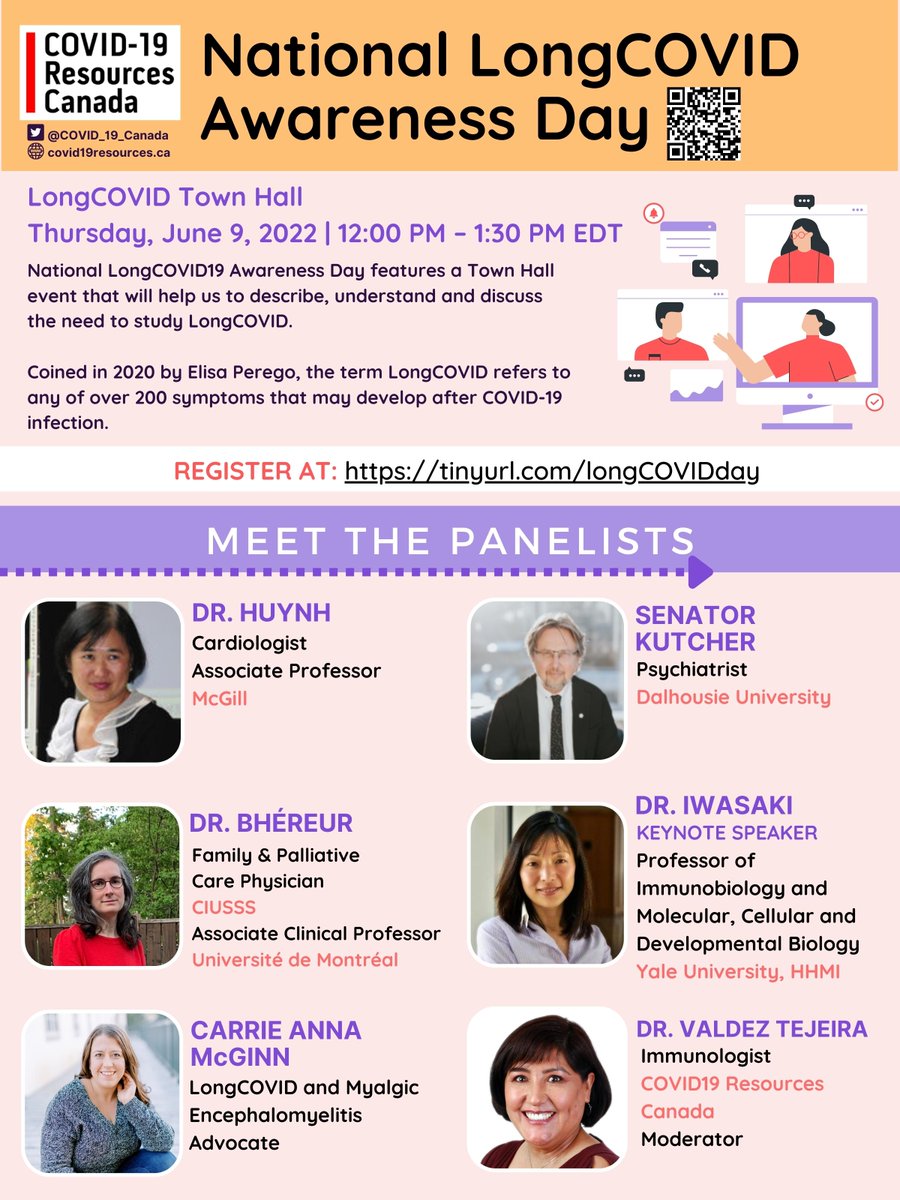 🥁🥁🥁 National #LongCOVIDAwareness is in 2 days!

Spots are filling up fast for our #LongCOVID webinar; if you haven't already, register now and help us advocate for better access to supportive care for Canadians struggling with #LongCovid 
Register⤵️
eventbrite.ca/e/national-lon…