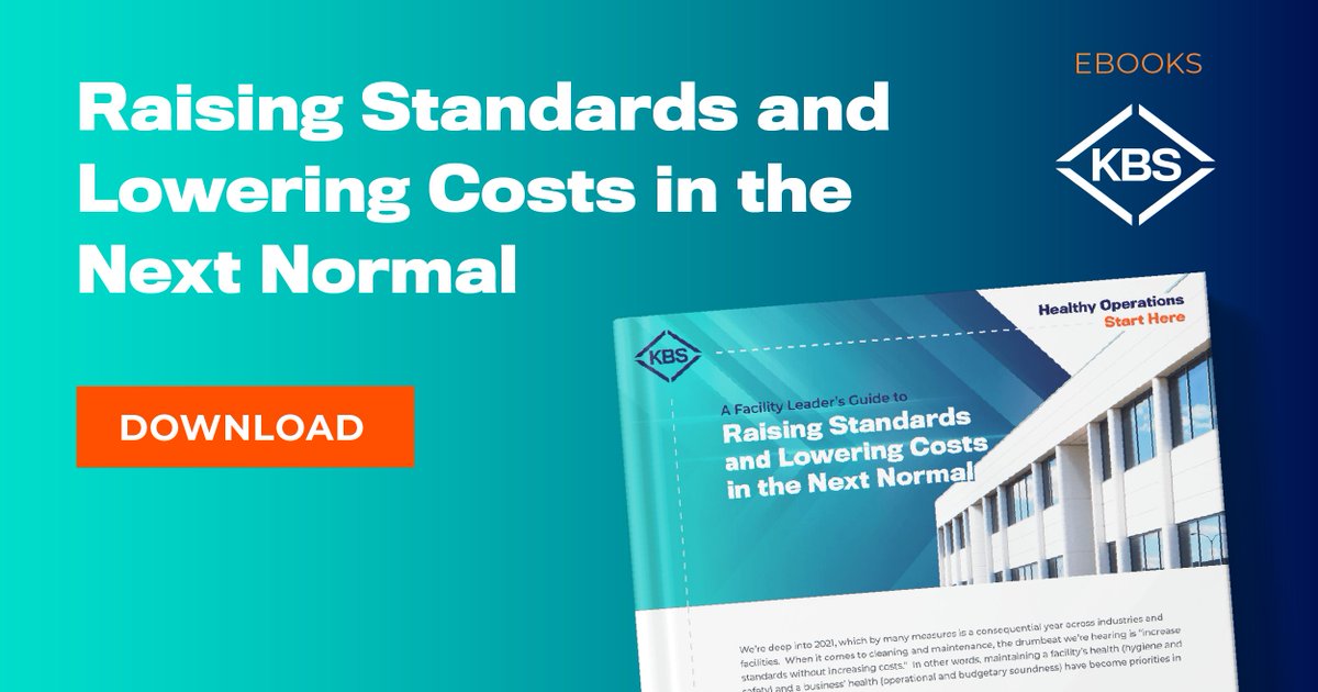 KBS_Cleans's tweet photo. Download your free copy of "Raising Standards and Lowering Costs in the Next Normal" to learn how to rebalance your facility services approach so you can better navigate the road ahead. https://t.co/M8iqLOKNZv
#FacilityServices #CovidRecovery #CleaningProgram #JanitorialServices https://t.co/ExJAXwfwv2