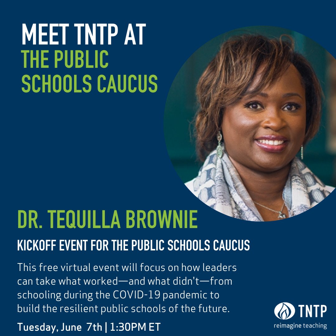 TNTP's tweet photo. Join our CEO Dr. Tequilla Brownie TODAY at the kickoff event for the Public Schools Caucus, a bipartisan group of US representatives co-chaired by @RepRitchie (D-NY) and @RepMMM (R-IA).
More info here: https://t.co/TmWpR35BLr
#TNTPCEO #TequillaTalks #strongpublicschools https://t.co/E2q3hJg0FC