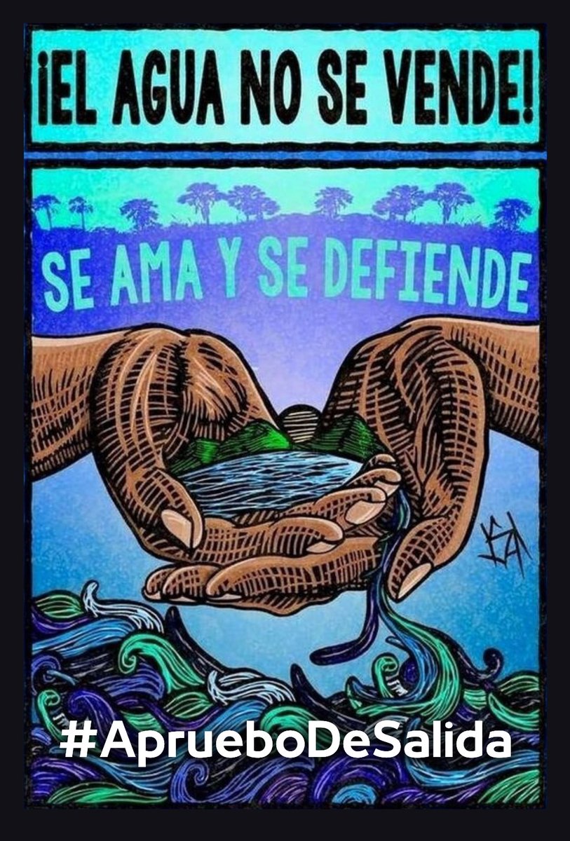 ¡El agua no se vende! 
Se ama y se defiende. 💦🦐

#ElAguaSeDefiende #aprueboEl4deSeptiembre #AprueboDeSalida <a href="/CotaSanJuan/">Cota San Juan Standen</a>
