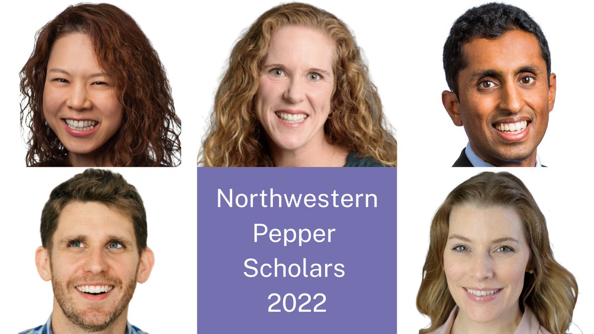nu_pepper's tweet image. Congratulations to Minjee Kim, MD, Allison Pack, PhD MPH, Prakash Jayabalan, MD, Kelly Jarvis, PhD, and Daniel Rees Lewis, PhD, the 2022 Cohort of Northwestern Pepper Scholars! @PepperOAIC