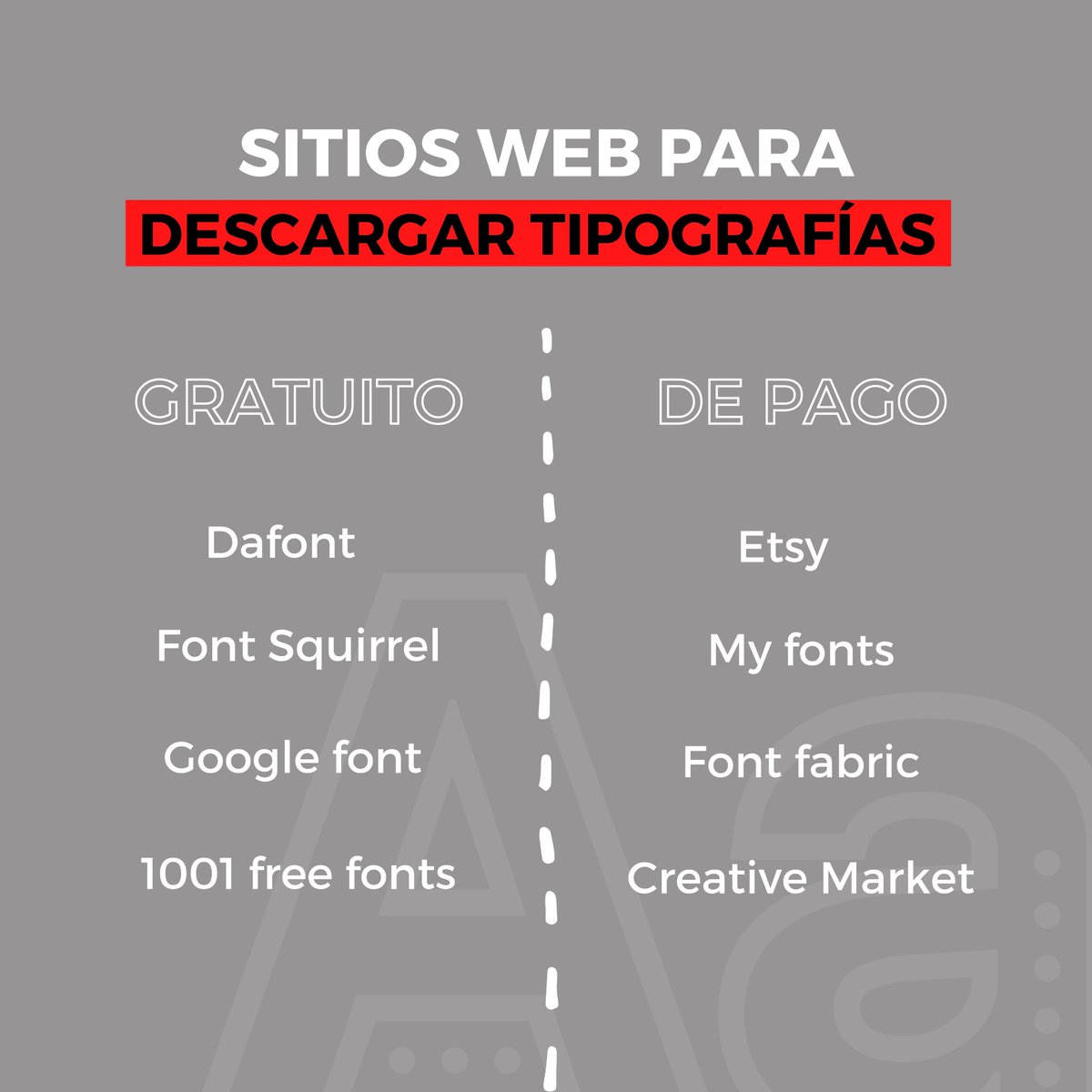 DXmediaMKT's tweet photo. Por si no encuentras ningún sitio seguro donde descargar tus tipografías favoritas, hoy te traemos algunas✅

Puedes escoger una página gratuita o una de pago 😜

Cuéntanos cuál utilizas habitualmente👇🏼 https://t.co/MLAf69EhAL