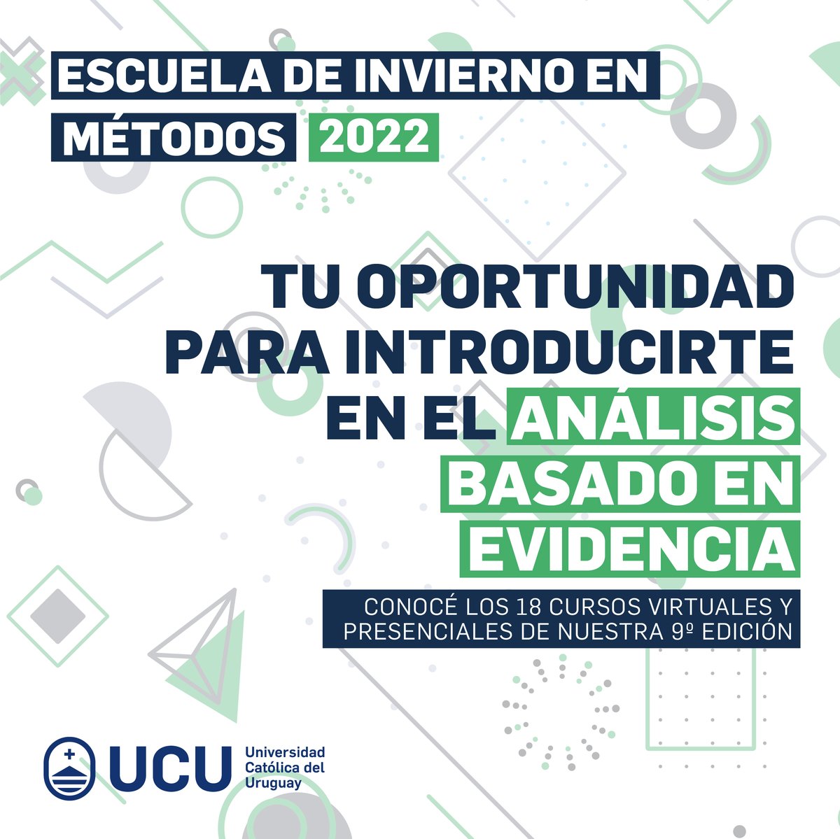 EscuelaMetodos's tweet image. La propuesta virtual de la @EscuelaMetodos @CSociales_UCU 2022 está centrada en cursos introductorios y corre del 25 al 29 de Julio. Mirá la propuesta acá: ucu.edu.uy/es/node/45219
