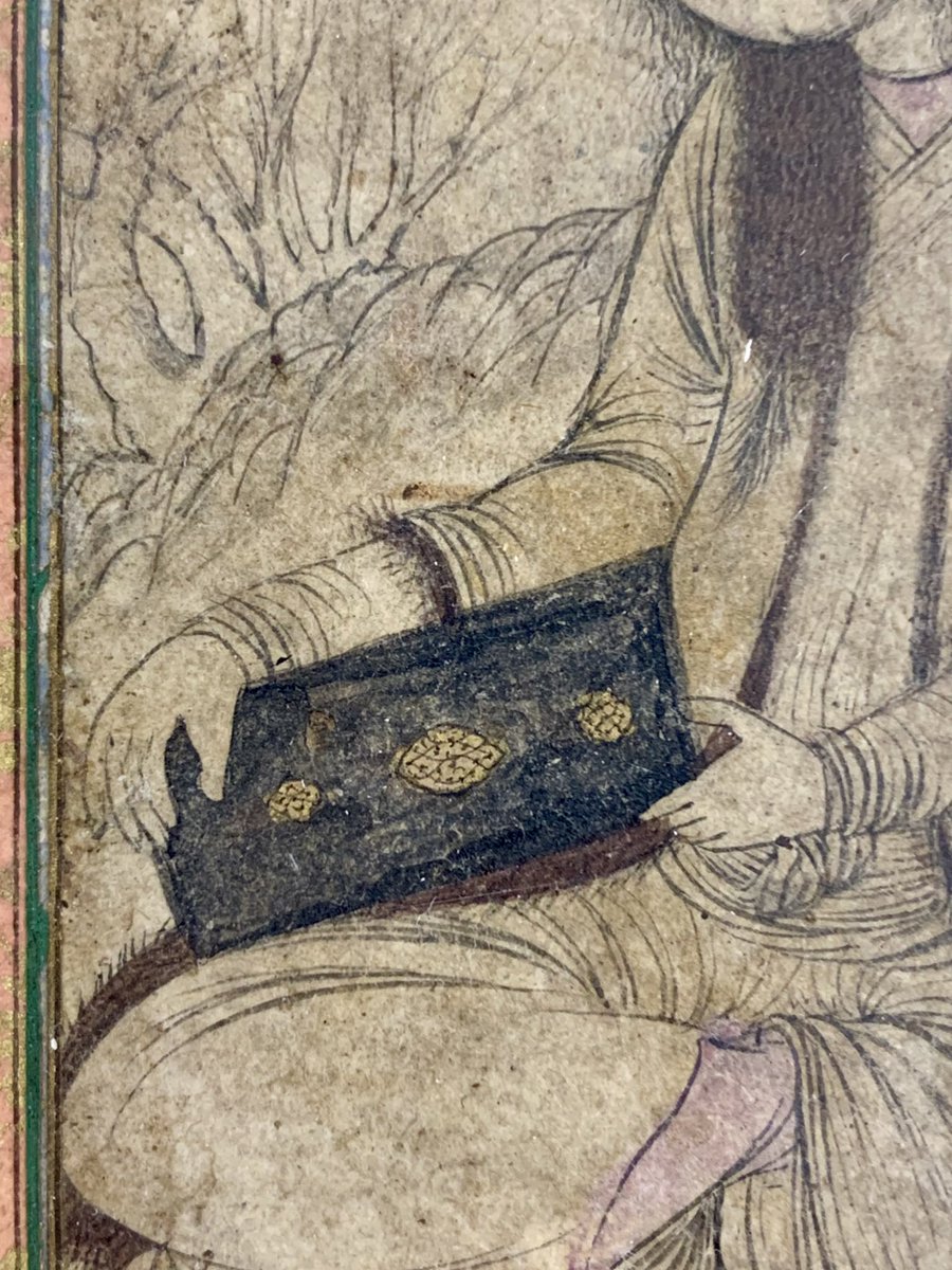 iamkristinesr's tweet photo. The selective use of binders to achieve different textures and effects.
Here, a glossy shagreen-type finish for a black bookbinding ๐
@CBL_Dublin Per 296.2, album page, c.1615, Isfahan.
#booksinbooks #meetinginisfahan #chesterbeatty #manuscriptpainting https://t.co/XMjUl3B7Xk