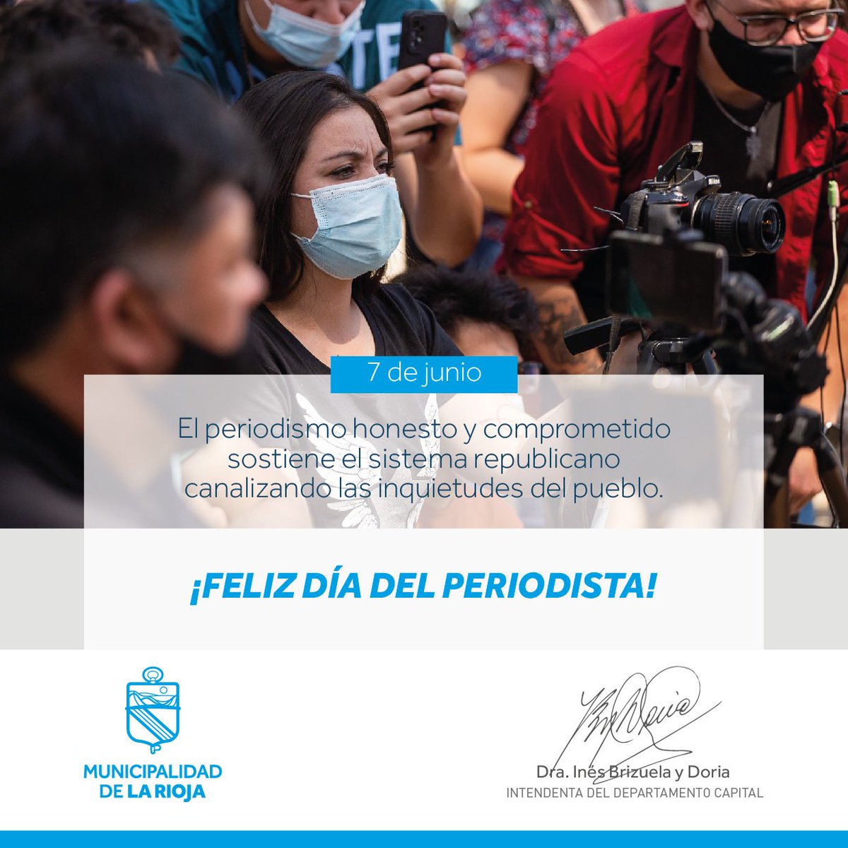 municipalidadlr's tweet photo. En este Día del Periodista, hacemos llegar nuestro saludo y agradecimiento a quienes
ejercen con gran compromiso esta loable labor. ‼️ 

#DíaDelPeriodista #Periodismo https://t.co/FLRgvKwwj8