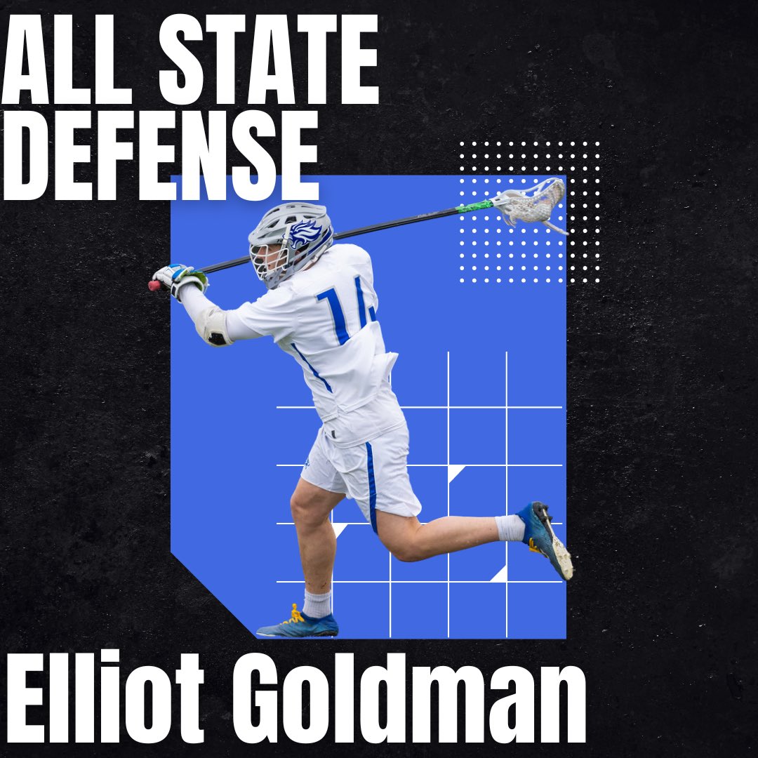 Congratulations to Senior Defenseman Elliott Goldman for receiving Third Team All State recognition!