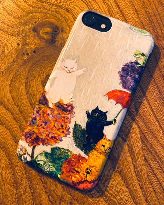 「あじさい」のスマホケースを夫が自分用に買いました#iphonese2 
