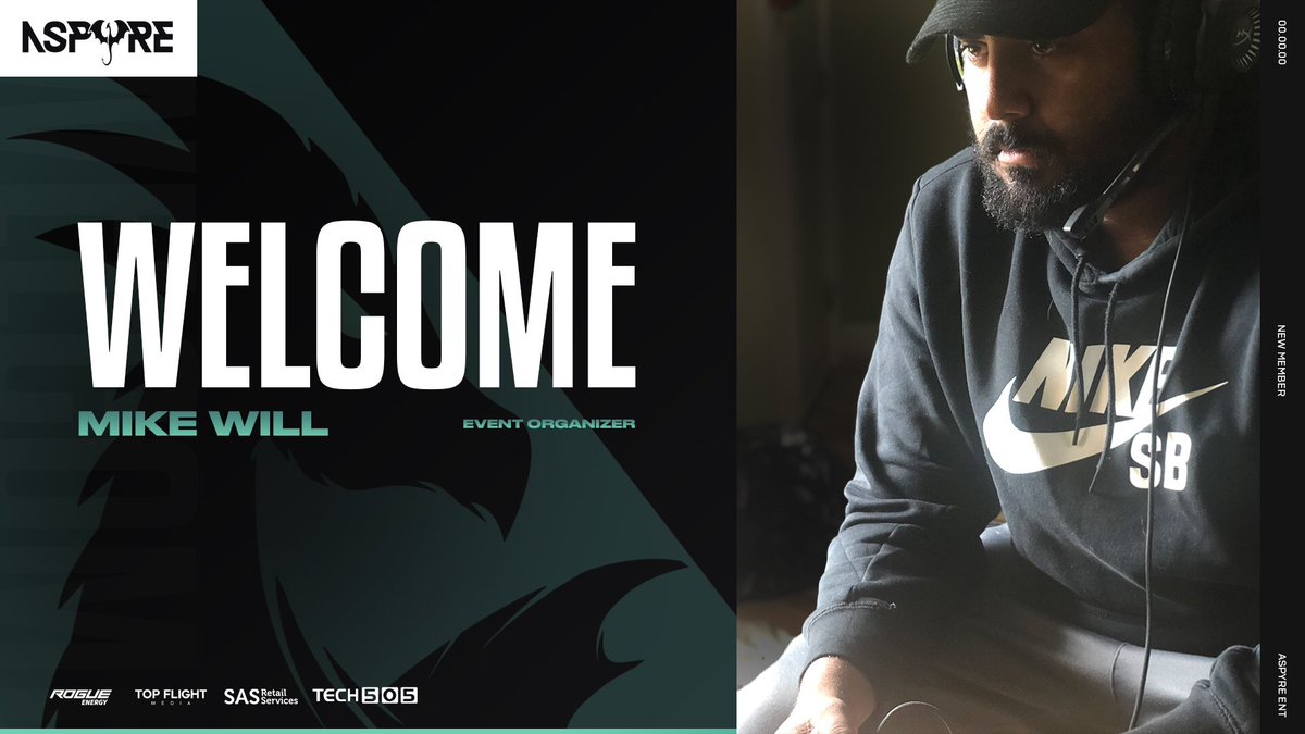 Aspyre_Ent's tweet image. Please join us in welcoming Aspyre’s newest recruit, MikeWill (@MikeWillForReal)‼️

Mike will be joining Aspyre to coordinate events and other opportunities for individuals within the Esports scene (more information coming soon).

#A4G🐉 #AspyreFyre🔥