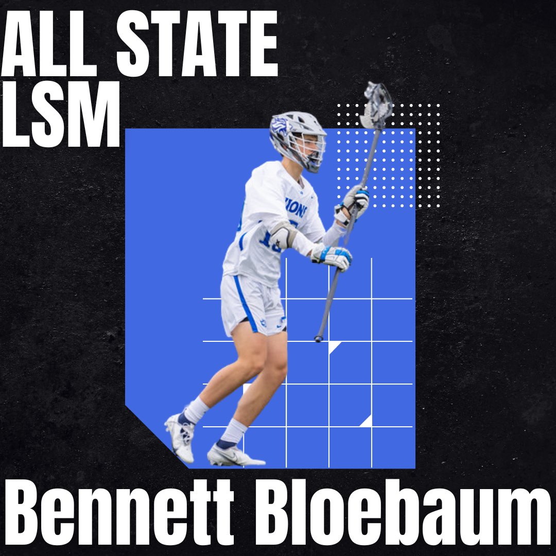 Congratulations to Junior LSM Bennett Bloebaum for receiving All State Honorable Mention recognition!