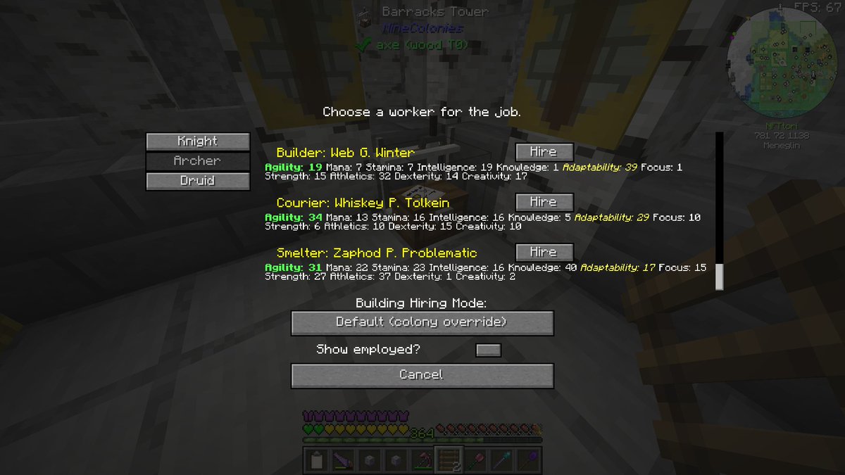 😊 I got a friend to help me import all the <a href="/WeAreDorkis/">Dorkis</a>  names into the Minecolonies files for my ATM6 minecraft playthrough and it's giving me some ideas... 😆❤️