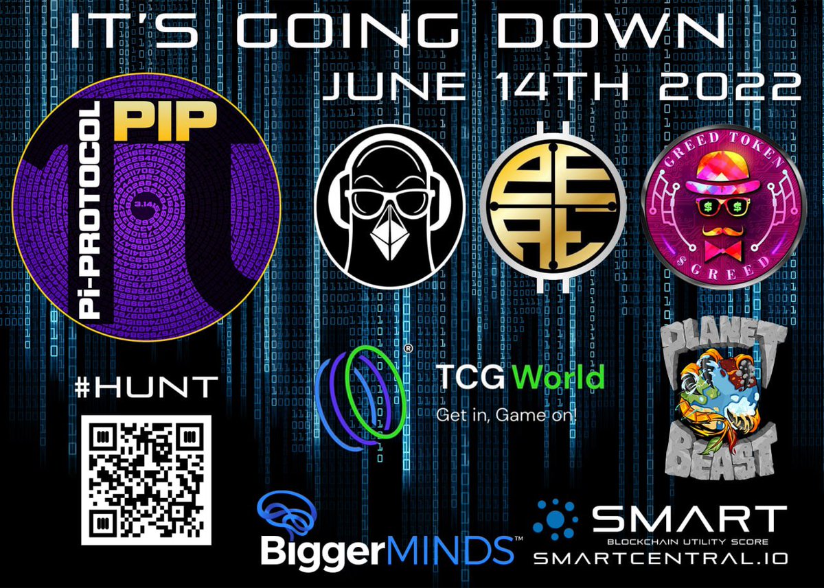 Huge 8 Project Collaboration!  Coming up quick!  Check our most recent Oceidon Talk Spaces for more details!
#HUNT 

pi-protocol.io/#/countdown

<a href="/OfficialTCGCoin/">TCG World</a> <a href="/PlanetBeastGame/">Planet Beast | Minting Now on Pi Protocol</a> <a href="/oceidon/">OCEIDON</a> @eEatfinance <a href="/PiProtocol/">Pi Protocol is now STBL</a> @BiggerMINDS_io <a href="/GreedEcosystem/">$GREED</a> <a href="/OceidonSMART/">SMART Score</a> <a href="/DumpsterBirds/">Dumpster Birds NFT</a>