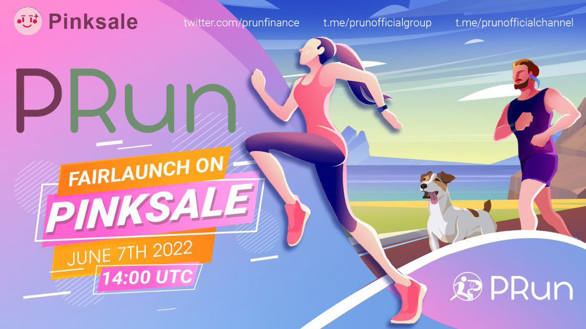 Check it out  #M2E #PRUN #BSC 

🏃#PRUN FAIRLAUNCH ON PINKSALE!

Join here: pinksale.finance/launchpad/0xff…

🔸Fees: 0% BUY &amp; SELL

✅ KYCed by <a href="/SpyWolfNetwork/">SPYWOLF</a>
✅ Audited by <a href="/SolidProof_io/">SolidProof.io Official</a>
✅ #CMC &amp; #CG in process
✅ App/Marketplace released soon
#BSCGems #M2E

#MoveToEarn #BSCGems